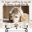 Cat Memorial Picture Frame, Forever In My Heart Photo Frame, Remembrance Gifts For Cat Lover Cat Mom, Loss of Cat Sympathy Decor Gift, Cat Passing Away Gift, Home Office Memorial Frame With Stand -14