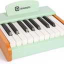 Asweets 18 Keys Piano Keyboard for Kids, Toddler Music Educational Instrument Toy, Wooden Piano for Toddlers Girls & Boys, Green