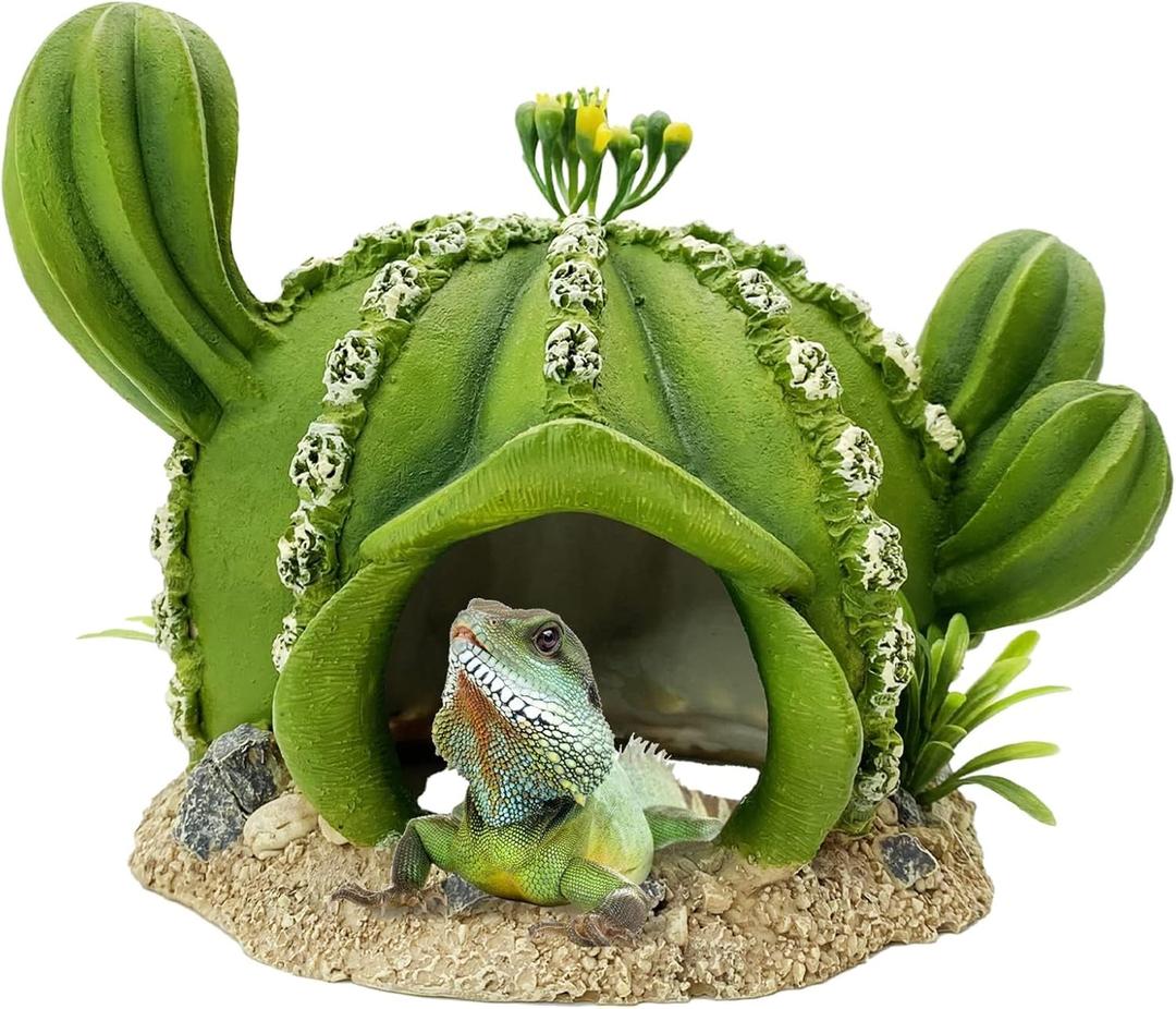 kathson Reptile Tank Decor Lizard Hide and Cave Plants Terrarium Decorations Resin Cactus Desert Aquarium Tank Habitat Accessories for Bearded Dragon Chameleon Leopard Gecko Snake Fish (Ball Cactus) kathson Reptile Tank Decor Lizard Hide and Cave Plants Terrarium Decorations Resin Cactus Desert Aquarium Tank Habitat Accessories for Bearded Dragon Chameleon Leopard Gecko Snake Fish (Ball Cactus)