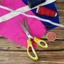 3 x Pinking Shears for Fabric Pinking Sewing Fabric shears Zig Zag Sewing scissors, Heavy Duty, Sharp and Durable Blade, Nice Clean Cutting, Comfortable Grip, Easy to Use, 9.5''