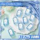 Demissle 30 Pcs Mini Aloe Vera Gel for Skin Travel Size 1oz Small Sunburn Moisturizer Lotion Bulk for Guest Thank You Wedding Baby Shower Beach Summer Party Favor(Blue,Blue Lotus)