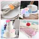 Artificial Flower Heads (2 Inch, Champagne) 50 PCS - Delphinium Silk Fake Flowers & Faux Floral Bulk, Apply to DIY Crafts/Wedding/Party/Decor/Home