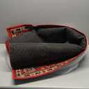 YJ.GWL Large Area Rug for Living Room, 5x7 Machine Washable Boho Rug for Bedroom, Low Pile Lightweight Thin Rugs Floral Vintage Distress Print Pattern Carpet for Dining Room, Red