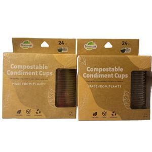 Biosmart Compostable Condiment Cups. 2 Packs of 24ct.