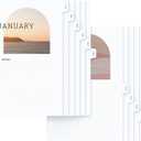 A5 Notebook Divider  12-Month Planner Binder with Customizable Cards, Durable 6-Ring Organizer for Notes, Journaling, and Planning  Compact and Refillable (8.5"*5.5") (Black)