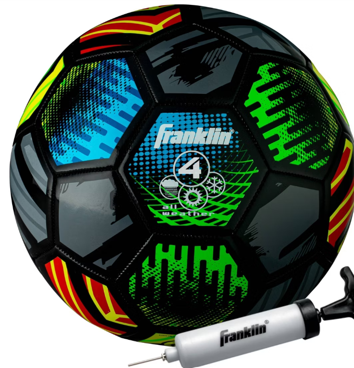 Franklin Sports Mystic Kids Soccer Ball  Size 4 Youth Soccer Ball  Soft Cover  Great for Kids and Toddlers  Air Pump Included