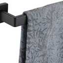 JQK Black Towel Bar, Rounded Edges 26.41 Inch Towel Rack, 304 Stainless Steel Bathroom Wall Mount, Useable Length 24 Inch, TB250L24-PB
