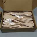 Meanplan 40 Pieces 12 Inch Bulk Wooden Kitchen Spoons Long Handle Wooden Cooking Mixing Oval Spoons Tasting Mixing Baking Serving Utensils, Gifts for Cooking DIY Crafts (Burlywood)