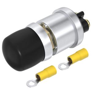 DaierTek Push Button Starter Switch 12V / 24V Waterproof Push Start Button 50A Heavy Duty Momentary Weatherproof for Horn Engine Car Truck Tractor Boat (1Pc)