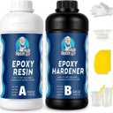 UncleResin 64oz Epoxy Resin Kit - 1:1 Crystal Clear Epoxy Resin Low Viscosity Casting for River Table, Wood, Flower Preservation, Art Crafts