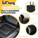 JuCheng 17x79inch Perforated Leather,Breathable Perforated Self-Adhesive Leather Repair Patch for Furniture, Couches, Car Seats, Office Chairs Faux Leather & Vinyl Repair Kit (Black)