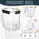 Soaoo 2 Pcs Laundry Detergent Dispenser 67.6 oz Liquid Soap Dispenser with Faucet for Laundry Room 2 Liquid Detergent Holder with Labels and Measuring Cup Fabric Softener Container