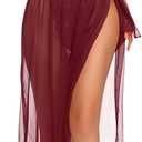 Avidlove Women One Piece Lingerie Deep V Lace Bodysuit Mosaic Lace Teddy Mesh Skirt (XL)