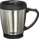 Copco Double Wall Stainless Steel Coffee Mug - 16 oz, Insulated Travel Mug with Screw-On Lid, Spill-Proof, Durable Handle - Ideal for Coffee, Tea, Office, Home, Dishwasher Safe, Hot Beverage Mug