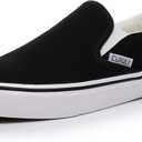 Cull4U Unisex Classic Slip On Trainer Shoes (6 Women/4.5 Men, Black)