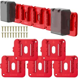 Battery Holder Compatible for Milwaukee 18V Battery, Wall Mount Batteries Storage for Work Van, Shelf, Toolbox - 10 Pack, fit for 48-11-1880