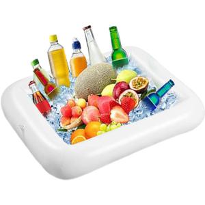 Inflatable Ice Serving Buffet Bar - BBQ Picnic Pool Party Supplies Buffet Salad Food & Drinks Tray for Party Picnic & Camping (Pack of 1, 23.6 inches)