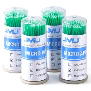 JMU 400pcs Dental Micro Applicators Brushes Fine, Disposable Microswabs (2.0mm, Green)
