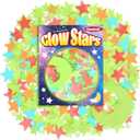 201 Pcs Glow in The Dark Stars Stickers for Ceiling, Toddler Wall Room Decor Gifts, Luminous 3D Glowing Stars Stocking Stuffers for Kids Boys Girls - Multi