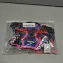 rabbitgoo Dog Harness No Pull with 2 Leash Clips, Adjustable Soft Padded, Reflective Oxford No Choke Pet Vest with Easy Control Handle for Large Dogs, Blue & Hot Pink, M