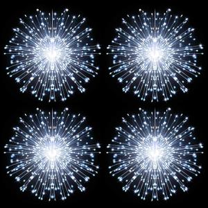 LetsFunny Airy Christmas String Lights, 225 LED, 8 Modes Dimmable with Remote, Indoor/Outdoor DIY Decorative Hanging Lights for Christmas, Bedroom, Party (4Pack, Cool White)