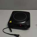 OVENTE Countertop Infrared Single Burner, 1000W Electric Hot Plate with 7 Ceramic Glass Cooktop, 5 Level Temperature Setting & Easy to Clean Base, Compact Stove for Home Dorm Office, Black BGI101B