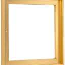 Pixy Canvas Floater Frame 8x8 for 3/4 (0.75) inch Deep Canvas Paintings/Canvas Prints/Wood Canvas Panels/Wall Art/Wall Decor/Home Decor/Artwork (Brass Gold, 8 x 8 inch, Square)