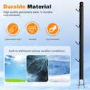 10 Pack Barbwire Arm Extensions for Chain Link Fence, 25" Barbed Wire Extend Arm for 1-3/8" to 1-5/8" Top Rail, Galvanized Steel Fence Extension with 4 Hooks, Black