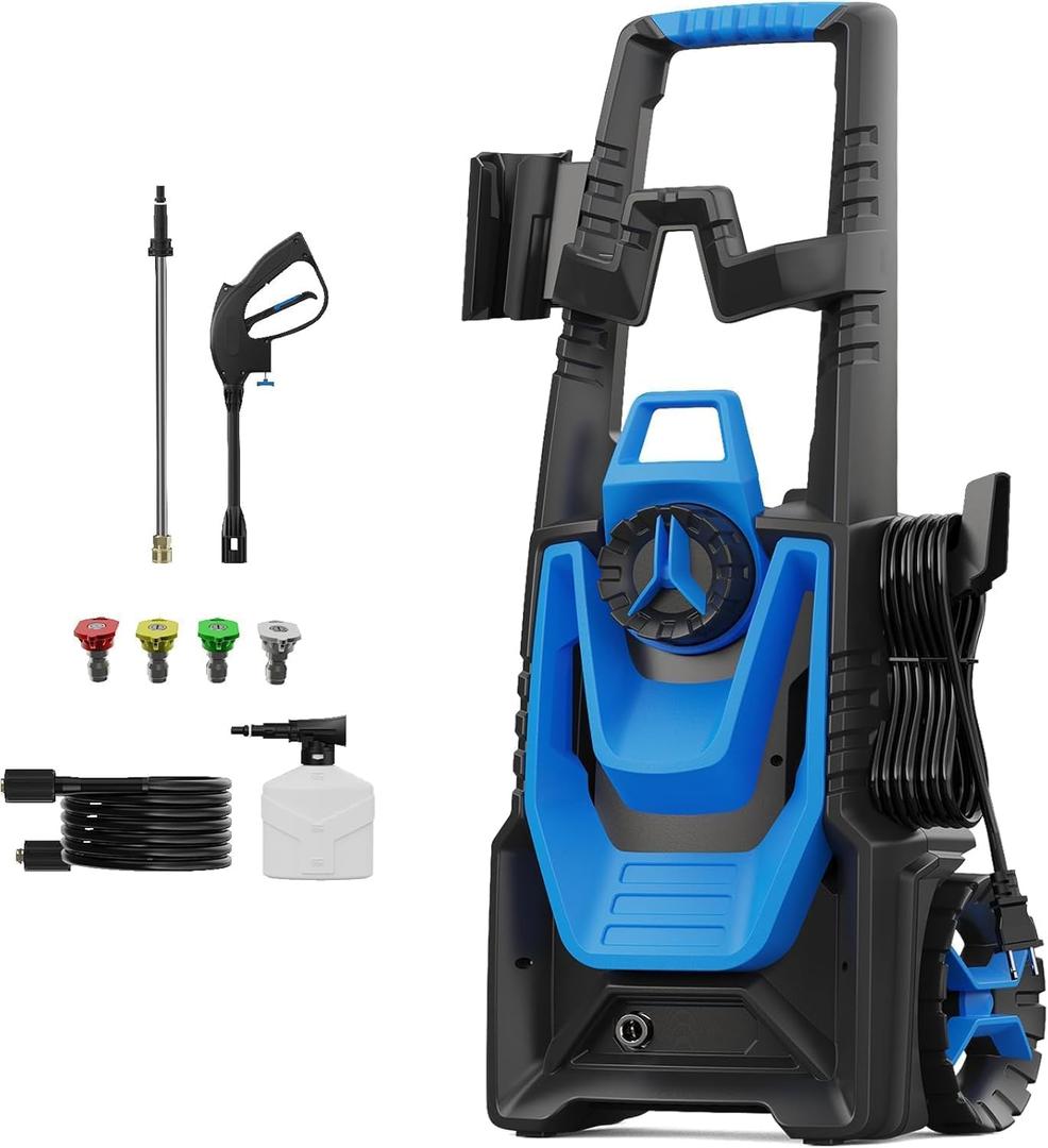 Pressure Washer, 4800 MAX-PSI Power Washer with 4 Quick Connect Nozzles, High Pressure Cleaning Machine with Foam Cannon for Cars/Patio/Driveways/Home Cleaning