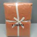SONORO KATE 100% French Pure Linen Sheets, Breathable and Durable Linen King Size Sheets, Anti-Tear Linen Bed Sheets, Machine Washable, 16 Inch Deep Pocket - 4 Piece (Orange, King)
