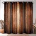MESHELLY Brown Shower Curtain 72Wx78H Stripe Rustic Bronze Tan Ombre Rust Copper Striped Earth Tone Bathroom Curtain Western Vintage Men Simple Bath Curtain Bathroom Accessories Decor with 12 Hook