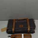 Manificent Laptop Messenger bag for Mens 15.6 Inch, Waterproof Vintage Genuine Leather Mens Briefcase shoulder bag 16 Storage Pockets, Waxed Canvas Leather Computer Business Satchel Work Bag (Gray)