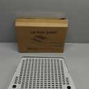 SpaceTime Elevated Cat Litter Trapping Mat for Litter Box,Detachable Cat Step/Ramp/Catcher with Wooden Base,Height-Adjustable Kitty Litter Pad for Floor & Indoor Cats,Non-Slip,Easy to Clean (Grey)