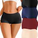 CUTE BYTE Womens Seamless Boy Shorts Underwear Soft Stretch No Show Boxer Shorts Briefs Panties for Ladies 4 Packs (M)
