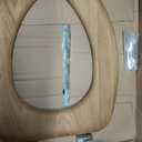 Mayfair Natural Oak Veneer Toilet Seat with Chrome Hinges, Elongated, Wood
