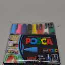 posca Paint Markers, 8K Broad Chisel Tips, Set of 15 Acrylic Art Pens for Coloring Fabric, Canvas, Glass, or Metal, PC8K15C