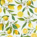 VEELIKE Lemon Peel and Stick Wallpaper Floral 17.7''x118'' Removable Self Adhesive Decorative Fresh Citrus Leaf Prints Floral Wallpaper Vinyl for Nursery Bedroom Kitchen Walls Cabinets Shelf Liners