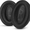 Replacement Earpads for Bose QuietComfort 35 (QC35) & 35 II (QC35 ii) Headphones, With Memory Foam, Leather & Added Thickness for Better Comfort & Noise Isolation