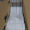 TOPIA HANGER All White Wooden Hangers, Solid Wood Suit Hangers with Extra Thick Hook and Non Slip Pants Bar, Heavy Duty Coat Hangers with Notches, Bridal Hangers for Shirts 16 Pack -CT01W