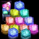 exinddea 11 PCS Light Up Ice Cubes for Drinks,Reusable Flashing Glow in the Dark Ice Cubes,Waterproof Color Changing Led Ice Cube for Club Bar Party Wedding Decor