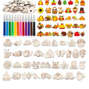 Fall Wooden Magnet Painting Craft DIY Kids Autumn Harvest Arts Crafts Painting Kit for Kids DIY Creativity Art Supplies for Boys Girls Party Favor Ages 4-8 8-12 Birthday Thanksgiving Crafts Gifts