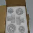 Vixdonos Glass Candlestick Holders Tealight Candle Holders for Table Centerpieces, Wedding Decor and Dinner Party (6 Pcs, Clear)