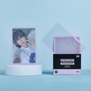 Mandu Deco Colored Border Toploaders for Kpop Album Photocards, 2.5" x 3.5" (Pack of 25) (Lilac)