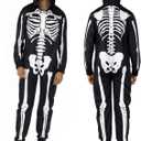 Morph Mens Skeleton Suit - Adult Skeleton Costume for Halloween (Medium, Black)