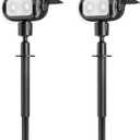 Nreonrick Solar Spot Lights Outdoor Waterproof, 360 Adjustable Landscape Lighting with 2Lighting Mode, Auto On/Off Solar Lights Outdoor for Wall Garden Christmas Decorations (Cool White, 2 Pack)