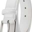 CHAOREN Mens Belts Leather Gift for Men - Ideal Match for Mens Dress Shoes (36 (Fits Waist 34"-35"), Classic White)