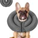 MIDOG Dog Cone Collar for Large Medium Dogs, Soft Inflatable Dog Cone Alternative After Surgery, Adjustable Protective Recovery Cone - Patented Alternative E Collar Does Not Block Vision (Gray-M)