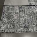 YARNSCAPE Vintage 8' x 10' Washable Area Rug - Stylish Indoor Rug for Living, Dining or Bedroom - Lightweight Carpet with Non-Slip Backing - Foldable for Easy Placement and Maintenance - Grey