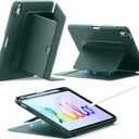 ESR for iPad A16 Case, iPad 11th/10th Generation Case (2025/2022), Vertical Stand Cover, Multi Stand Angles, Ultra-Stable Cover with Pencil Holder, Flip Series, Green