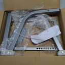 Ladder Stabilizer for Gutter Cleaning Tools and Wall, Heavy Duty Roof Ladder Hooks Steel Extension Ladder stabilizer with Ladder Accessory, Ladder Standoff with Anti-Slip Rubber Feet (Silver Gray)